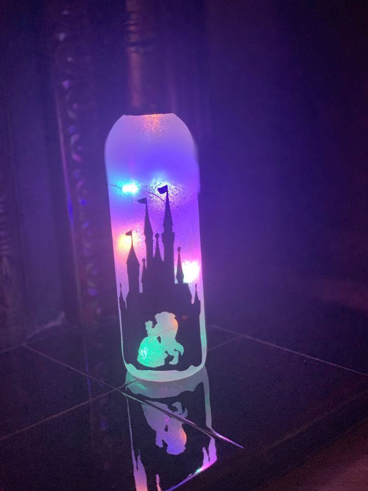 Disney Princess Inspired Bottle Lamp