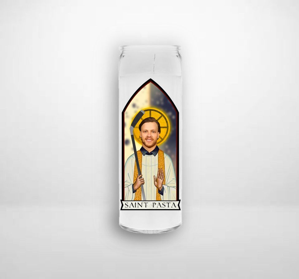 David Pastrnak Boston Bruins Prayer Candle