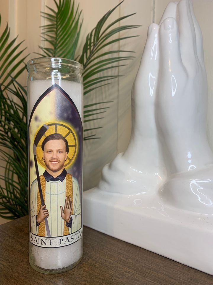 David Pastrnak Boston Bruins Prayer Candle