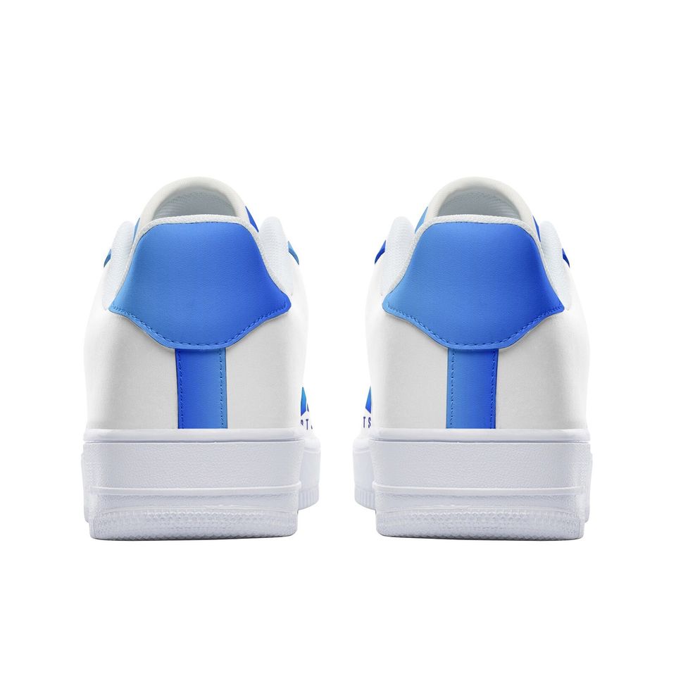 BTS Unisex Low Top Leather Sneakers - Blue BTS shoes