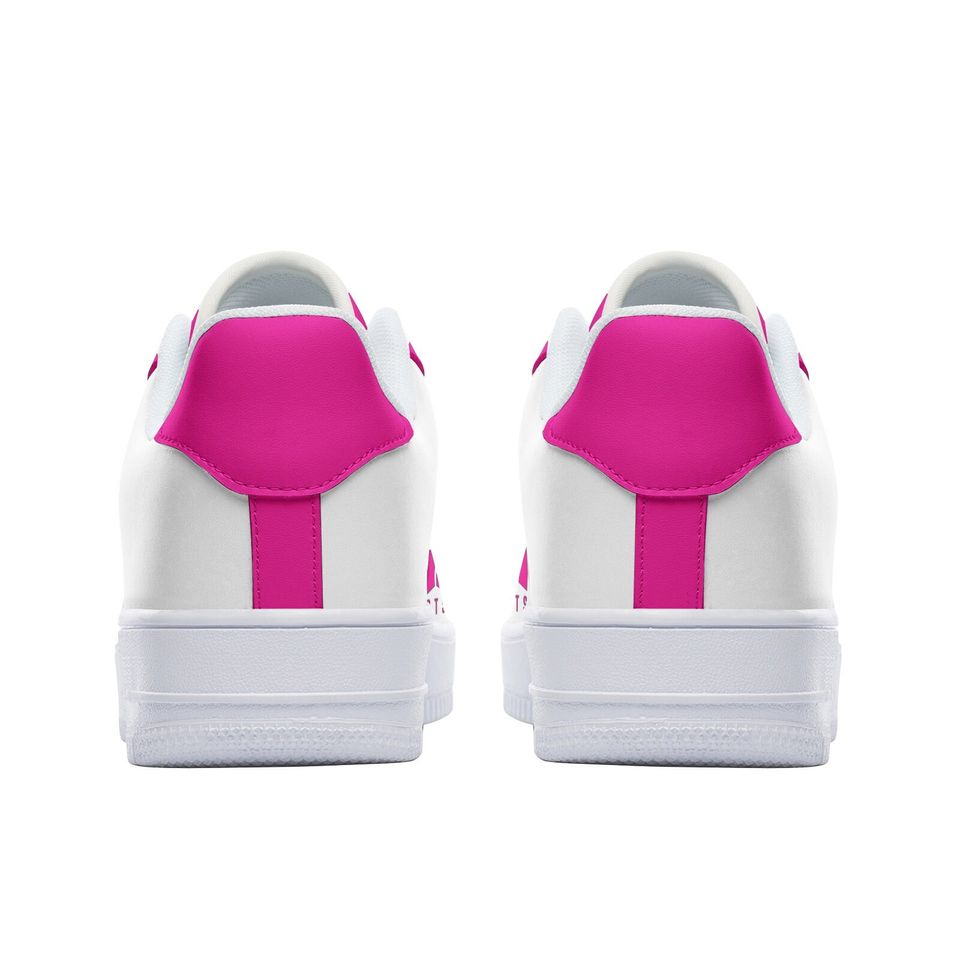 BTS Unisex Low Top Leather Sneakers - Pink BTS shoes