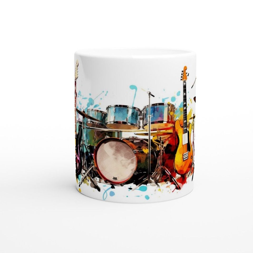 Rock Band Mug Heavy metal Classic Rock Guitar Rock Drums