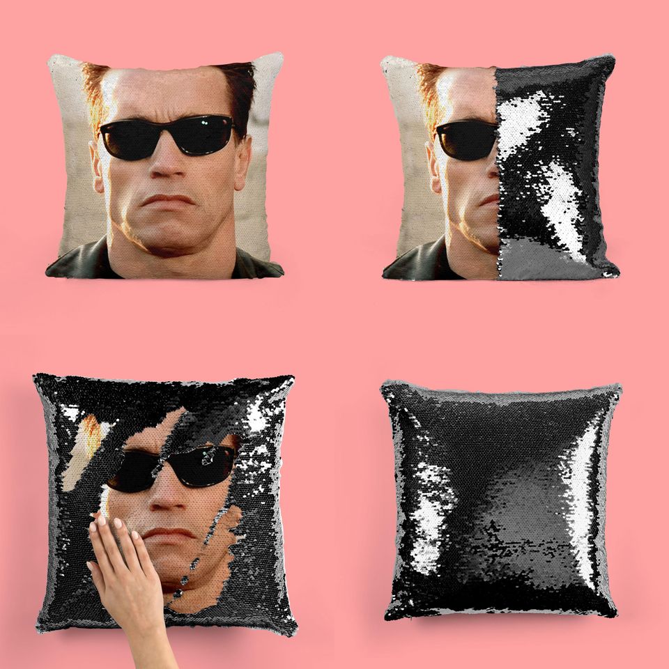 ARNOLD SCHWARZENEGGER - Fan Sequin Pillow