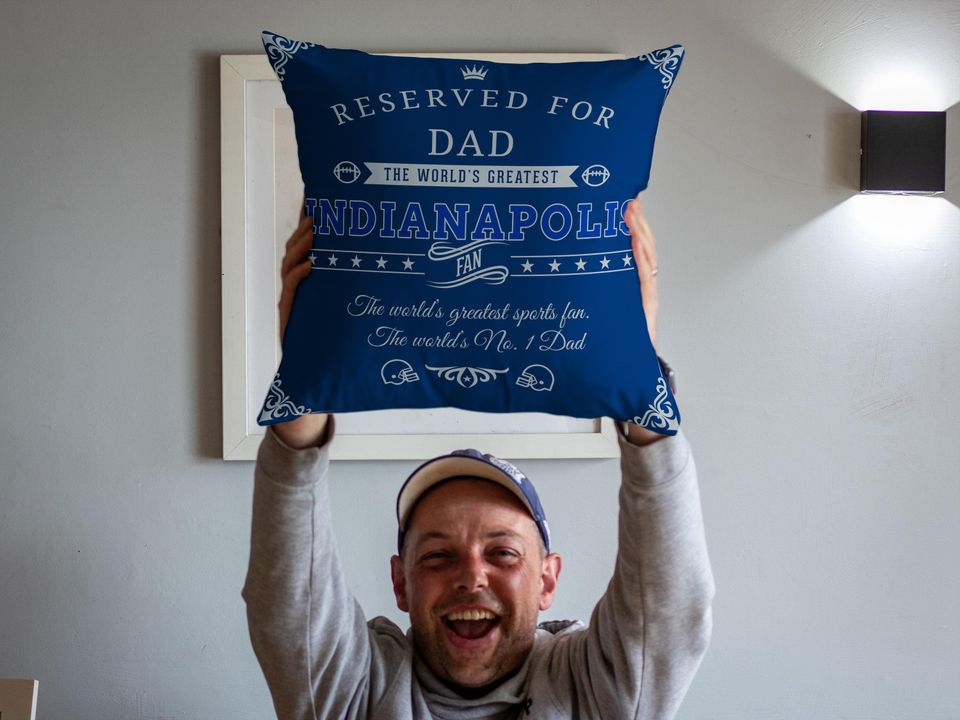 Personalized Indianapolis Football Pillow Case, Colts Fan Gift