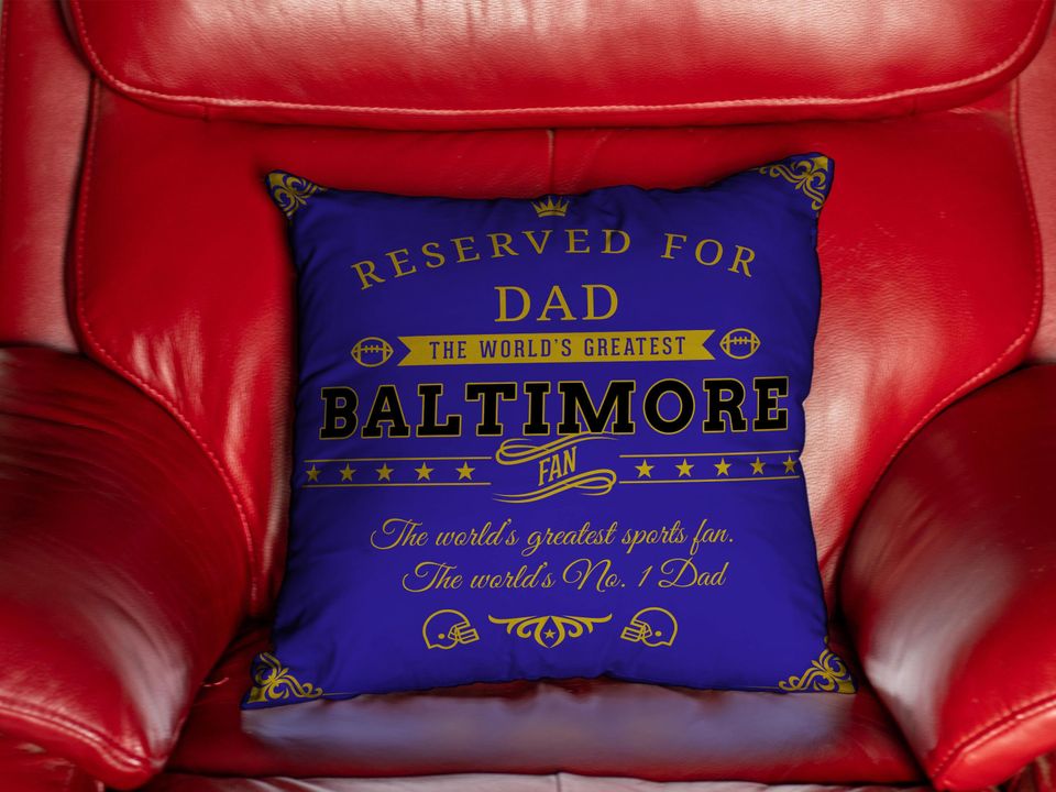 Personalized Baltimore Ravens Pillow Case: Football Fan Gift