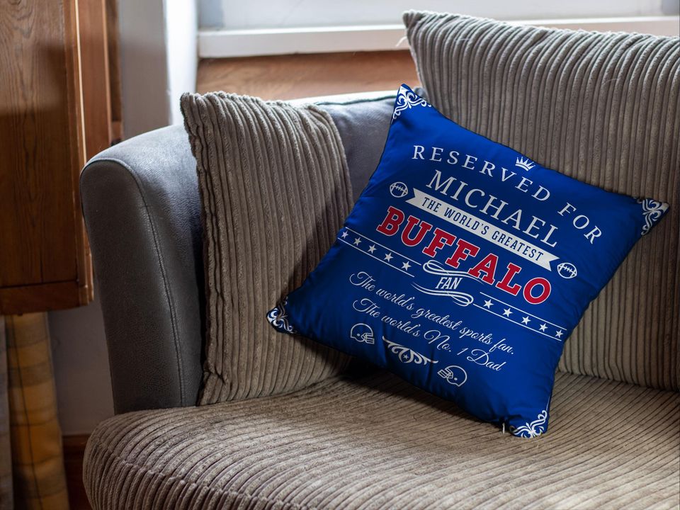Personalized Buffalo Football Pillow Case: Custom Fan Gift