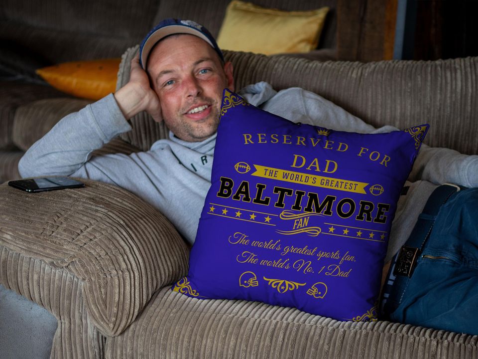Personalized Baltimore Ravens Pillow Case: Football Fan Gift