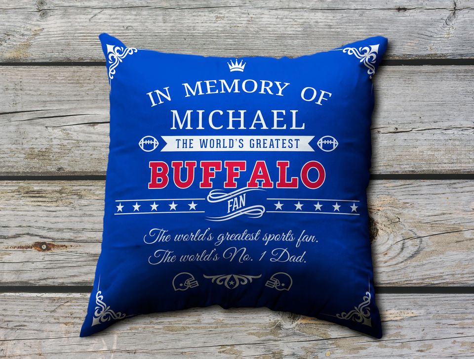 Buffalo Bills Memorial Pillow, Custom Fan Gift