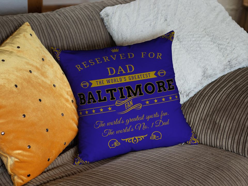 Personalized Baltimore Ravens Pillow Case: Football Fan Gift