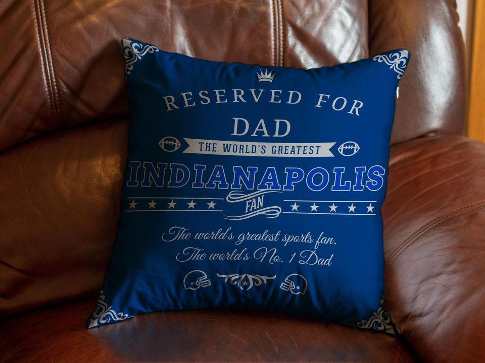 Personalized Indianapolis Football Pillow Case, Colts Fan Gift