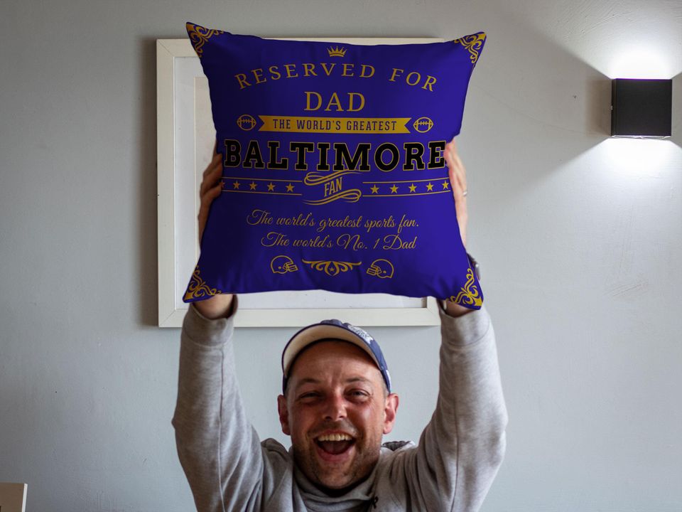 Personalized Baltimore Ravens Pillow Case: Football Fan Gift