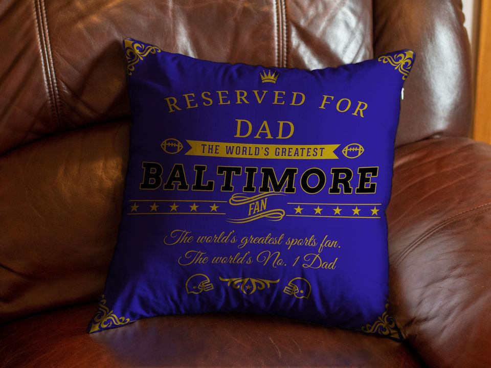 Personalized Baltimore Ravens Pillow Case: Football Fan Gift