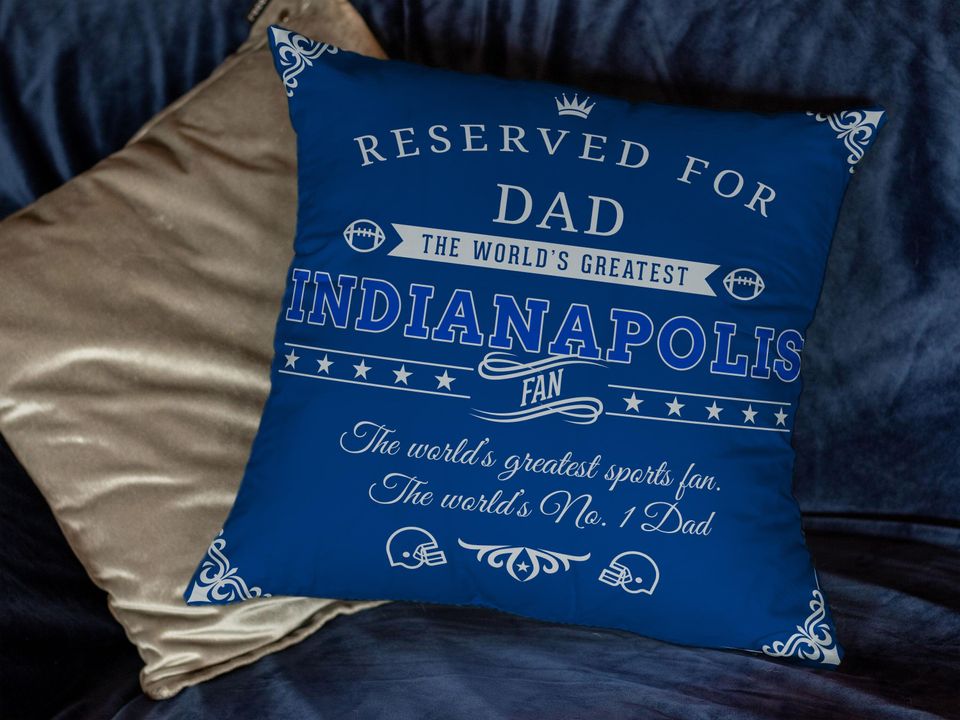 Personalized Indianapolis Football Pillow Case, Colts Fan Gift
