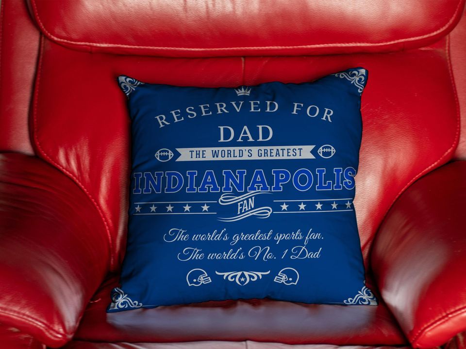 Personalized Indianapolis Football Pillow Case, Colts Fan Gift