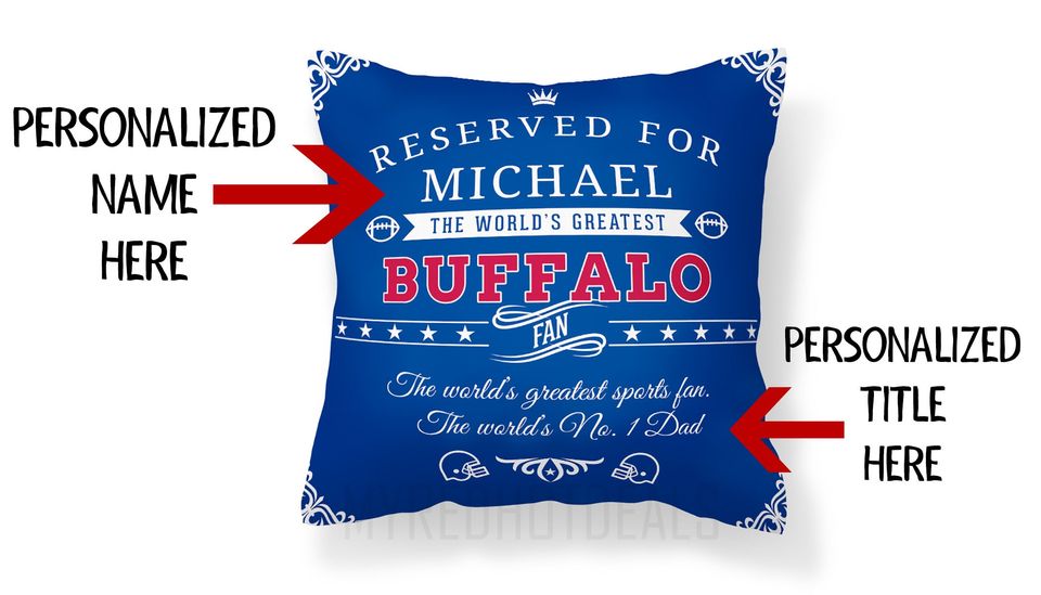 Personalized Buffalo Football Pillow Case: Custom Fan Gift