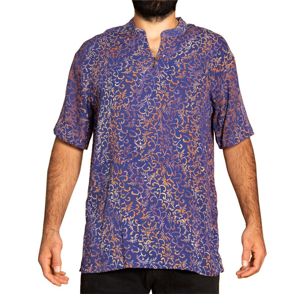SHIRT batik design without collar | 100% natural viscose