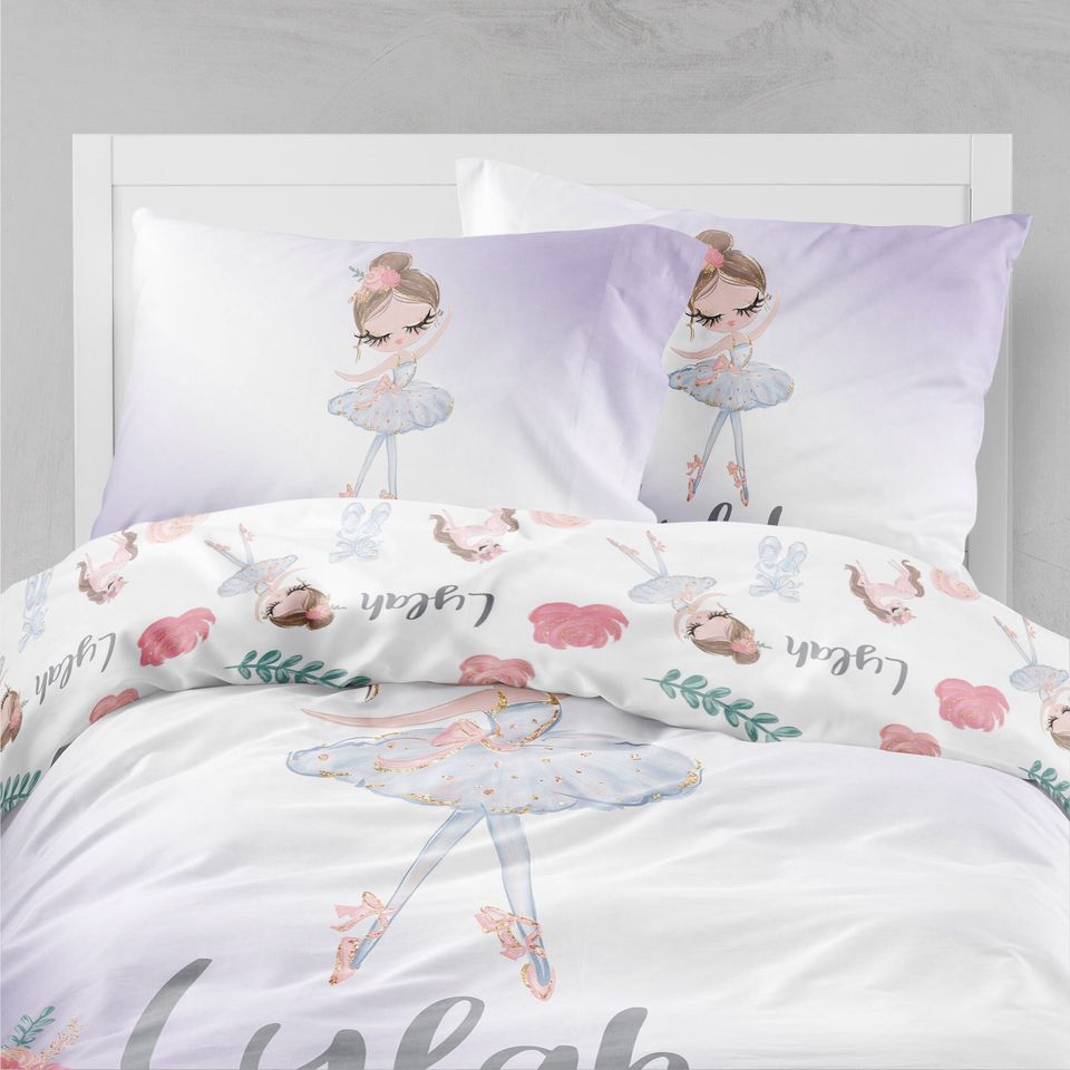 Personalized Ballerina Bedding Set