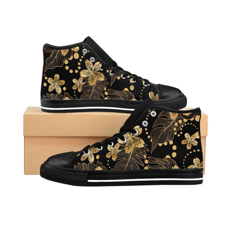 Flower High Top Shoes Sneakers