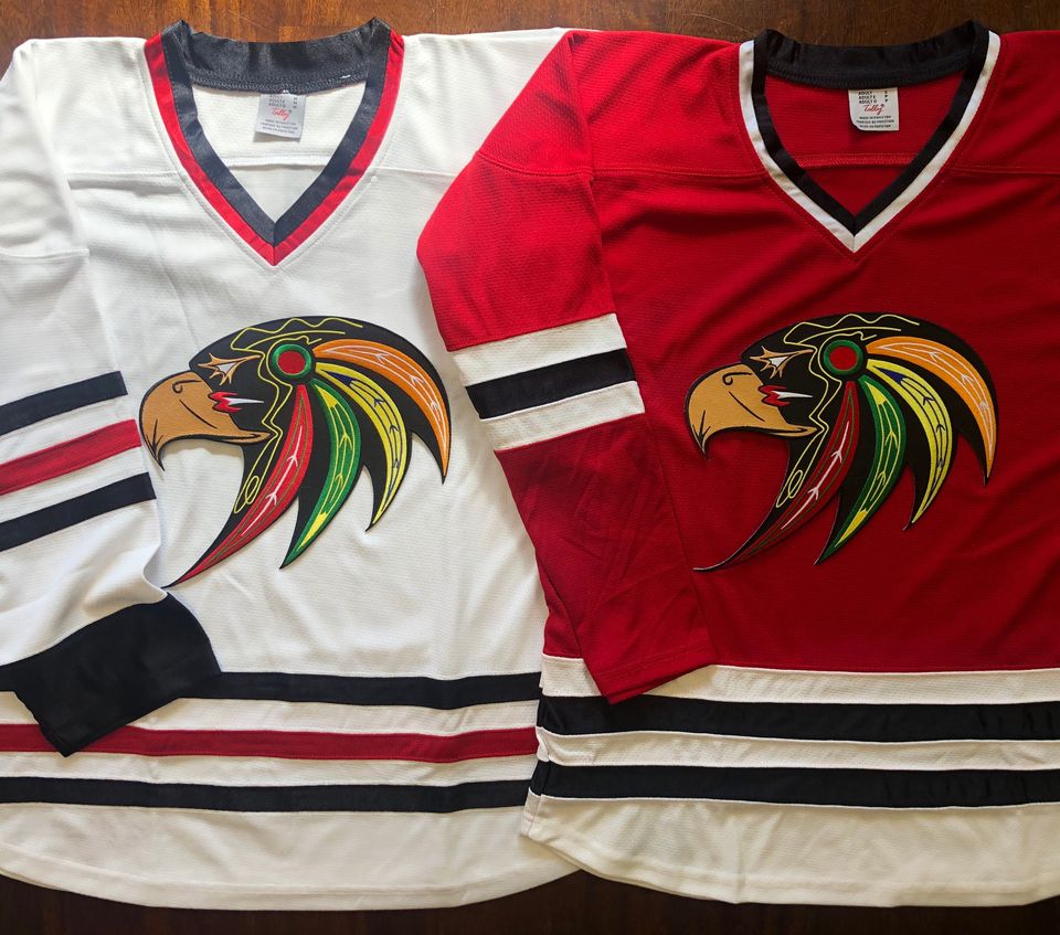 Hockey Jerseys with Hawk Crest - We Customize with Player Name and Number
