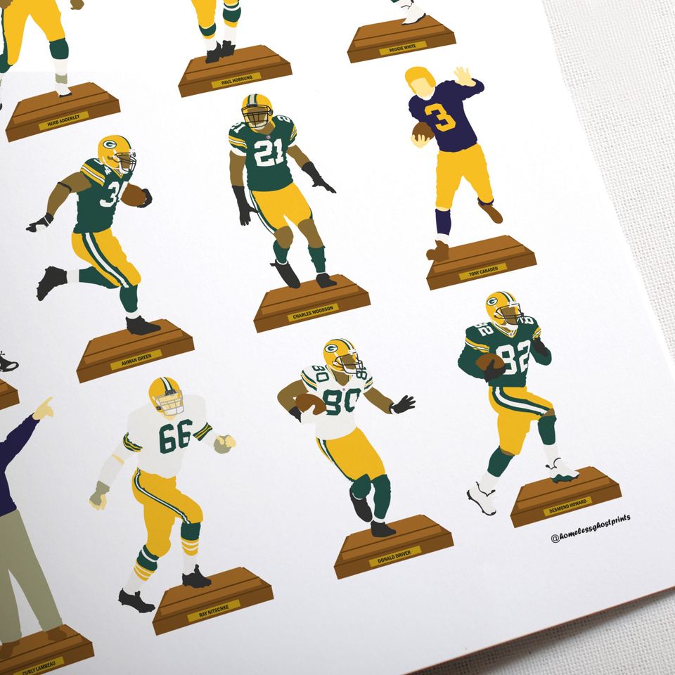 Green Bay Packers Legends Print Poster