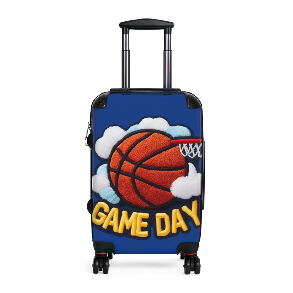 Game Day Basketball Chenille Patch Embroider Design - Suitcase