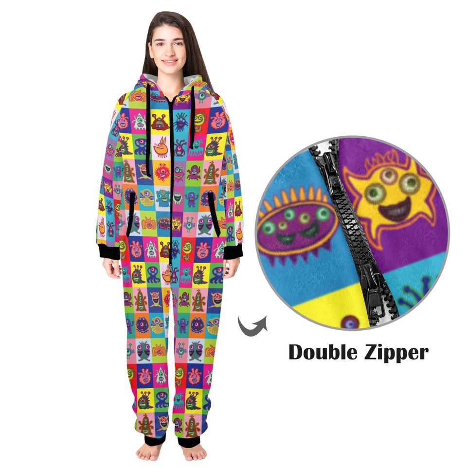 Cute Monsters Onesie for the family, Monsters Jumpsuit, Monsters onesie, Monsters rompers, Halloween onesie, Halloween jumpsuit