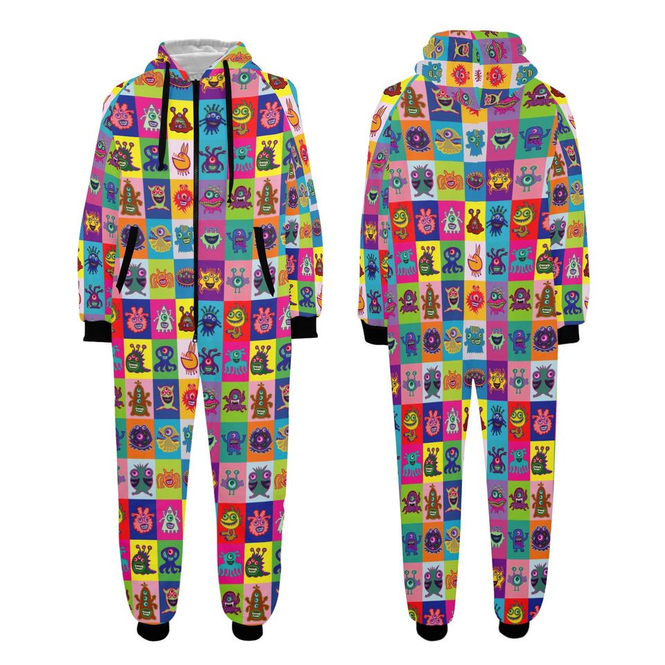 Cute Monsters Onesie for the family, Monsters Jumpsuit, Monsters onesie, Monsters rompers, Halloween onesie, Halloween jumpsuit