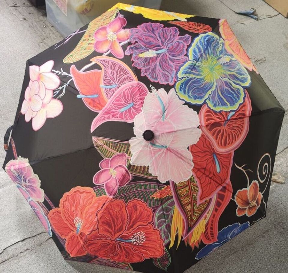 Floral Tropical Flower Umbrella