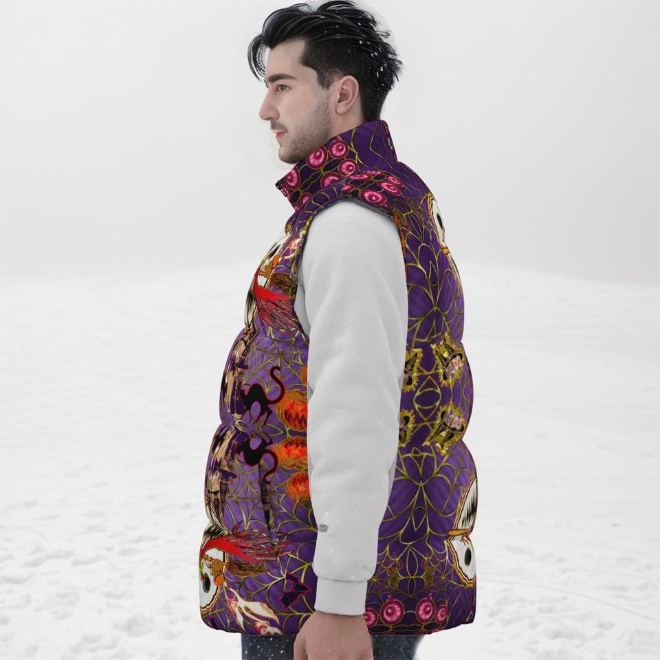 Plus size down vest Halloween Sleeveless Jacket | Winter Clothing | Gift Ideas