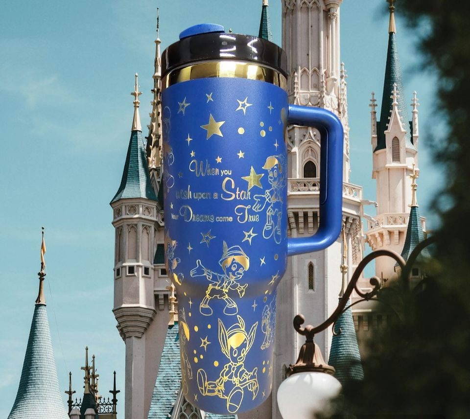 40oz  Laser Engraved Pinocchio Tumbler