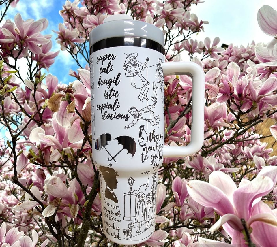 40oz  Laser Engraved Mary Poppins Tumbler