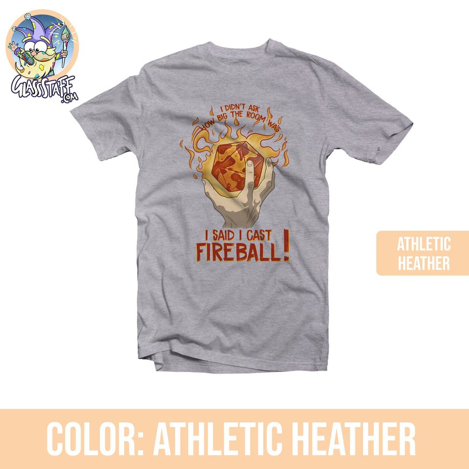 I Cast Fireball D20! shirt | Spellcaster | DnD | Gifts for dnd