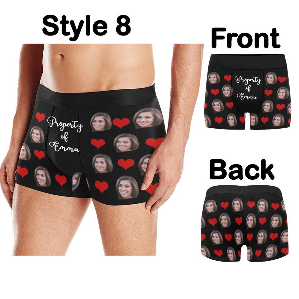 Personalized boxer briefs custom face underwear, Men's underwear Photo Boxer Briefs, Valentine's day gift for him/husband, Wedding gift
