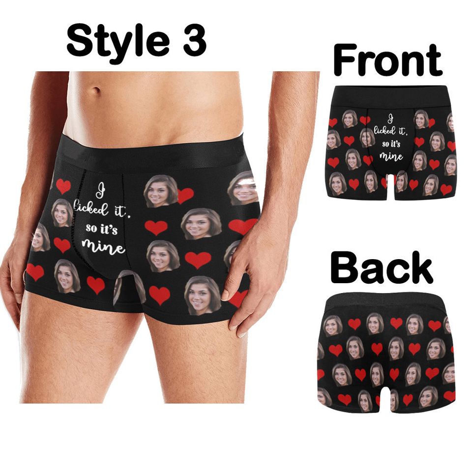 Personalized boxer briefs custom face underwear, Men's underwear Photo Boxer Briefs, Valentine's day gift for him/husband, Wedding gift