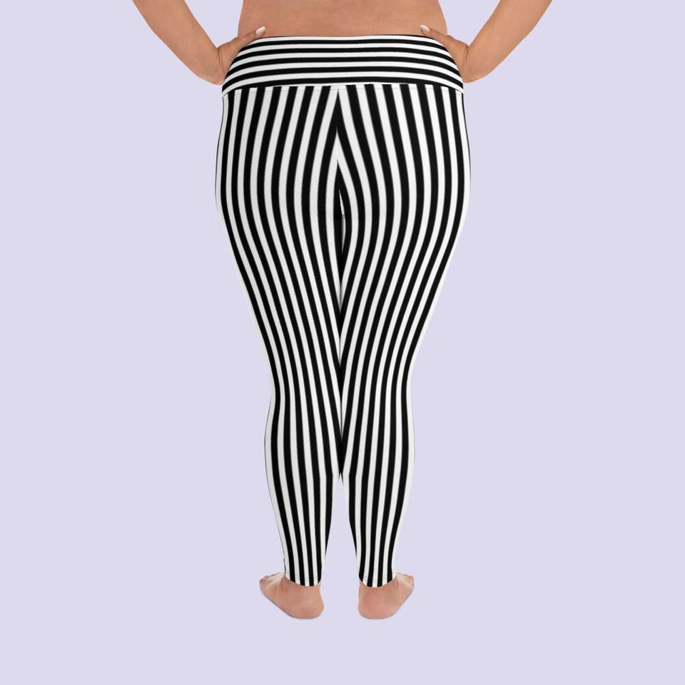 Black & White striped leggings|Beetlejuice|Witch leggings|Halloween