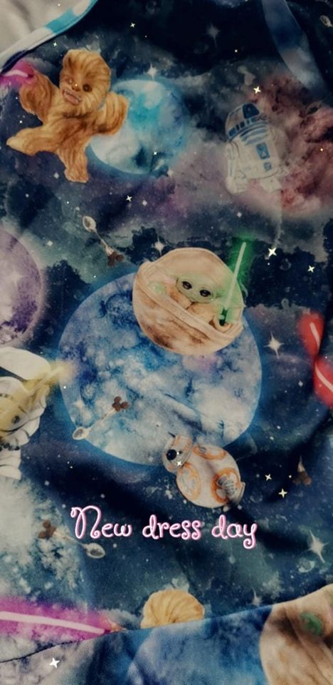 Cute Star Wars inspired print skater dress- plus size