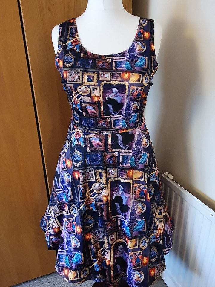 Mermaids frames inspired cute print skater dress- Sizes S- 5XL plus size