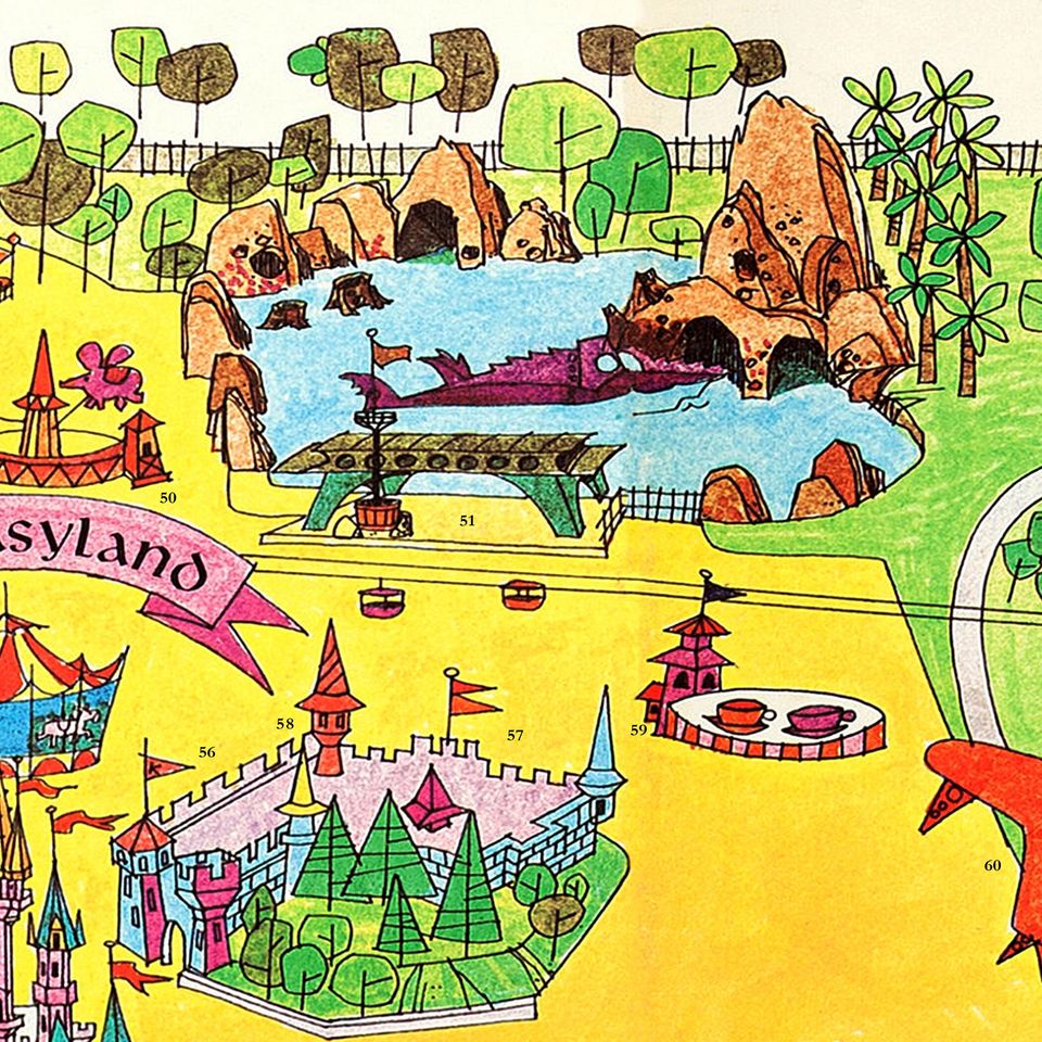 Magic Kingdom Map 1971 Disneyland Vintage Poster