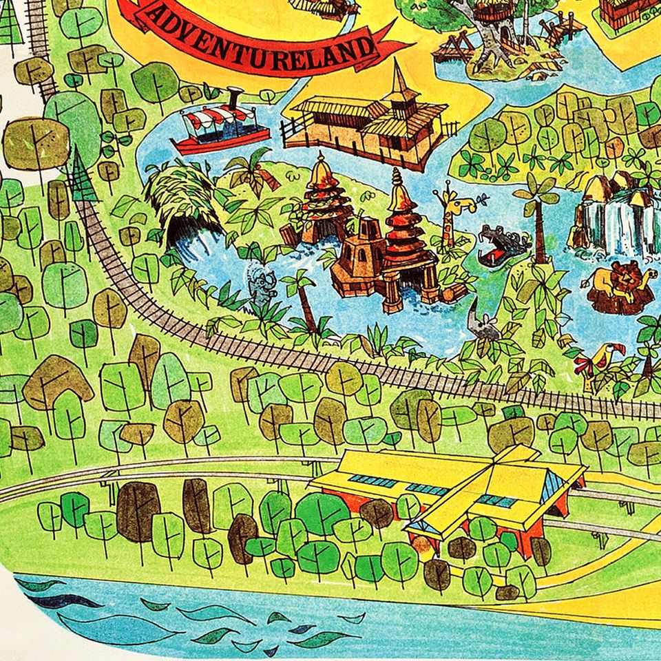 Magic Kingdom Map 1971 Disneyland Vintage Poster