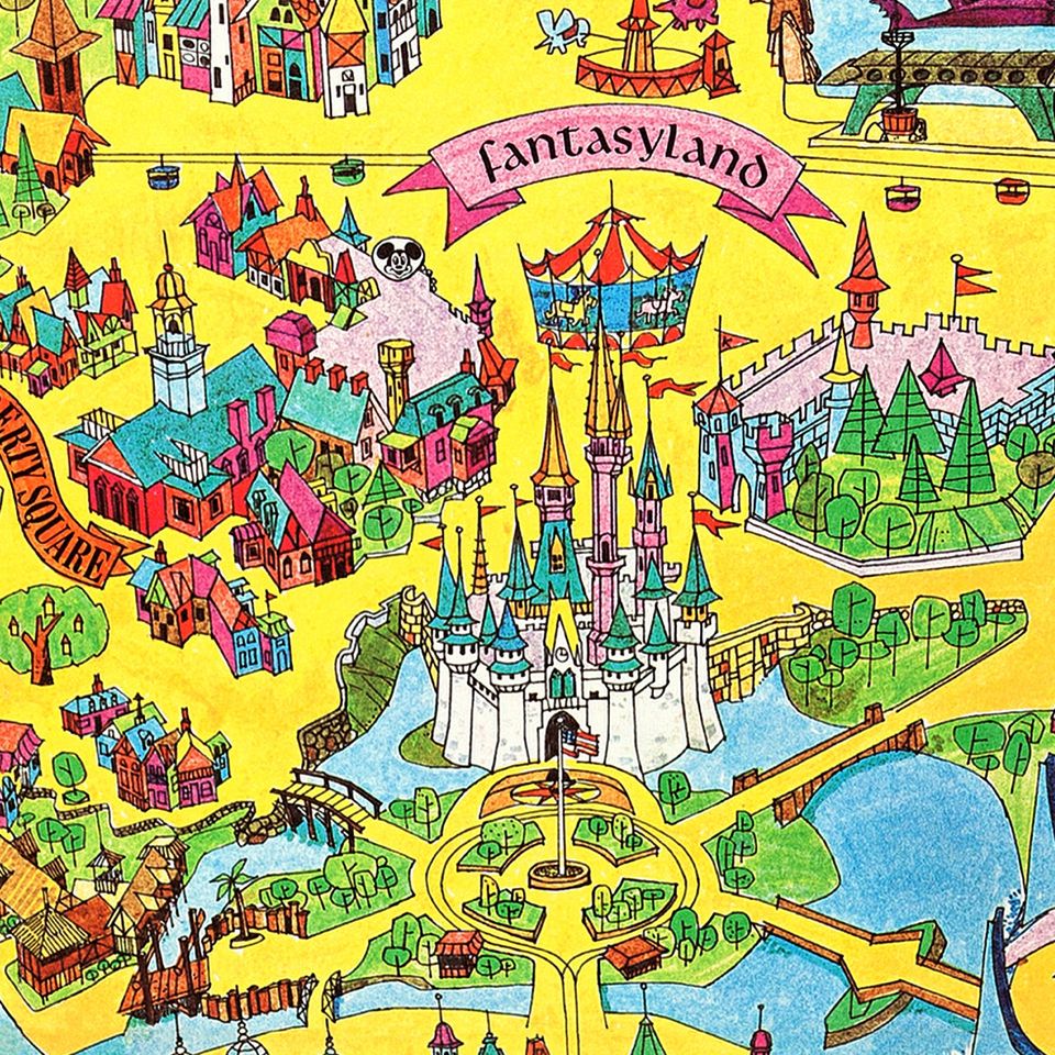 Magic Kingdom Map 1971 Disneyland Vintage Poster
