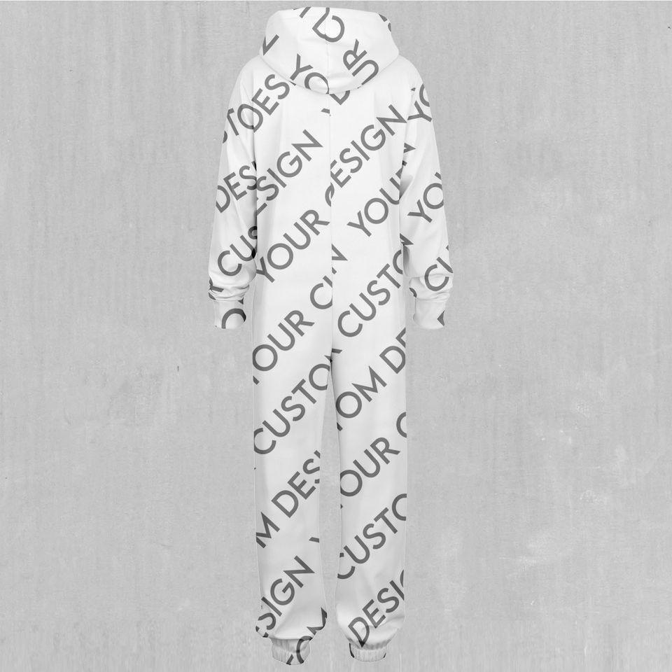 Personalized Custom Adult  Zip Up Jumpsuit Pajamas