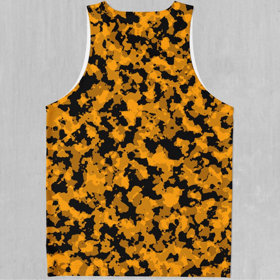 Stinger Yellow Camo Men's Tank Top Muscle Sleeveless Shirt