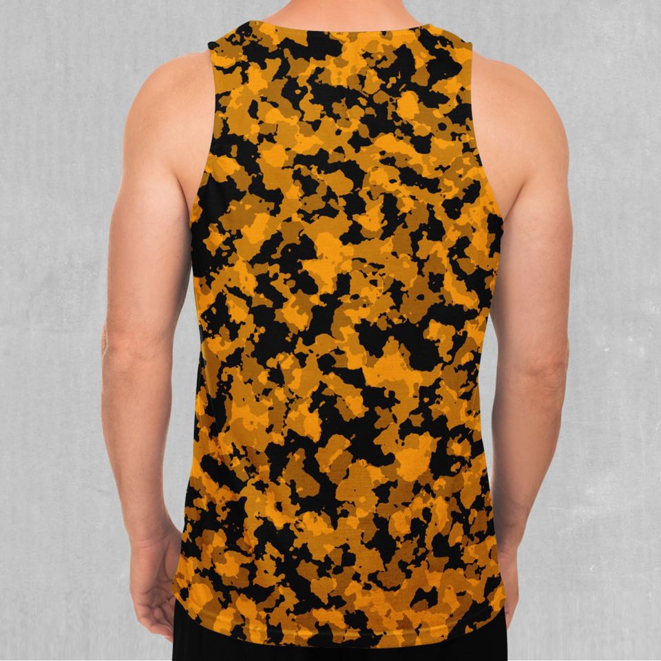 Stinger Yellow Camo Men's Tank Top Muscle Sleeveless Shirt