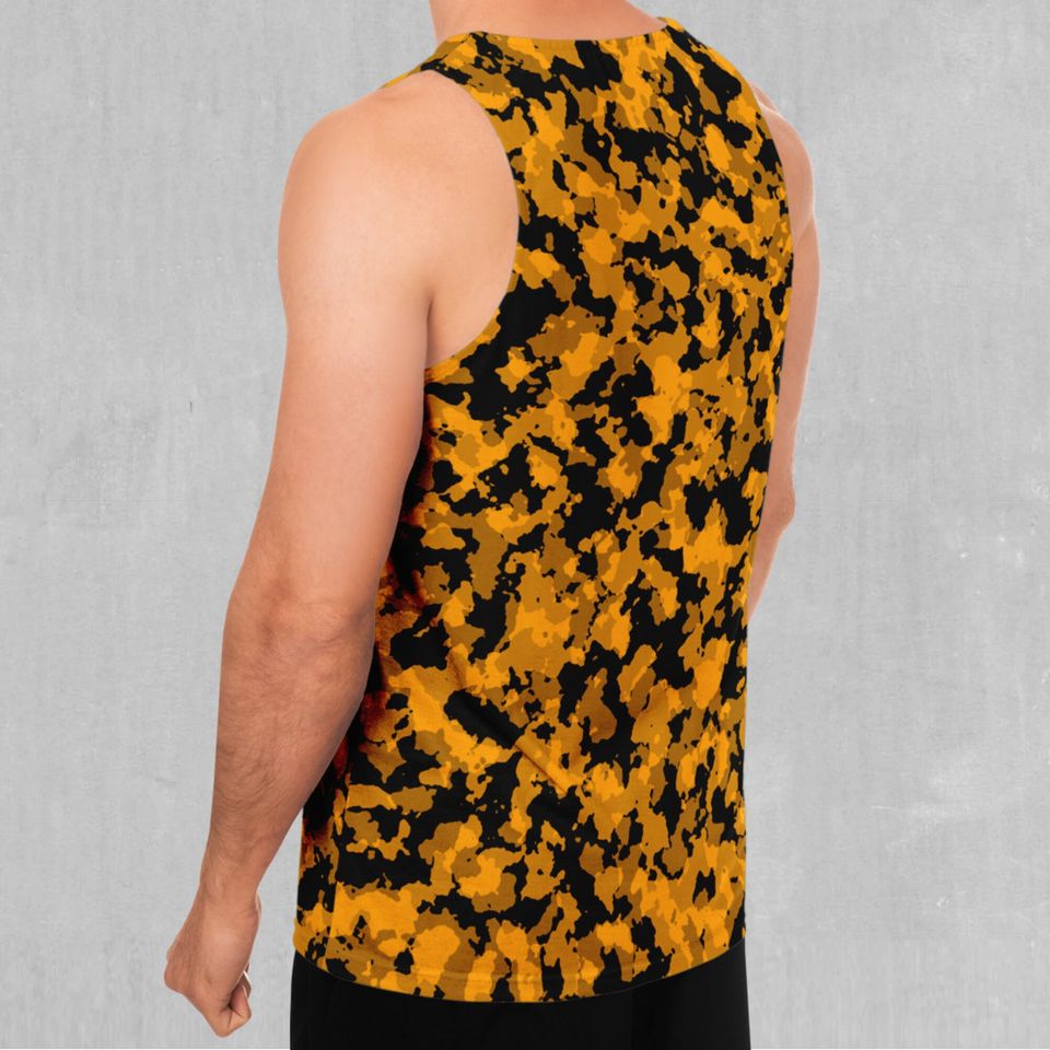 Stinger Yellow Camo Men's Tank Top Muscle Sleeveless Shirt
