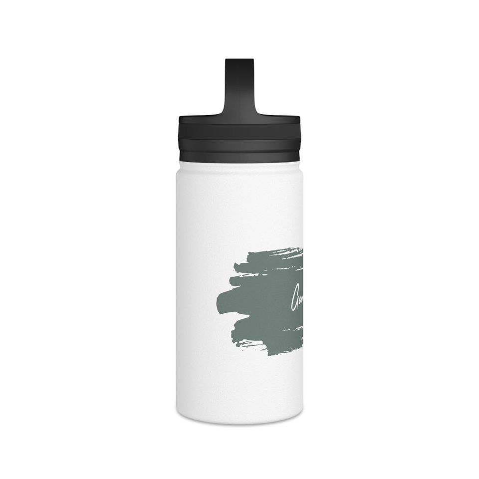 Generator Stainless Steel Water Bottle, Handle Lid, Moss
