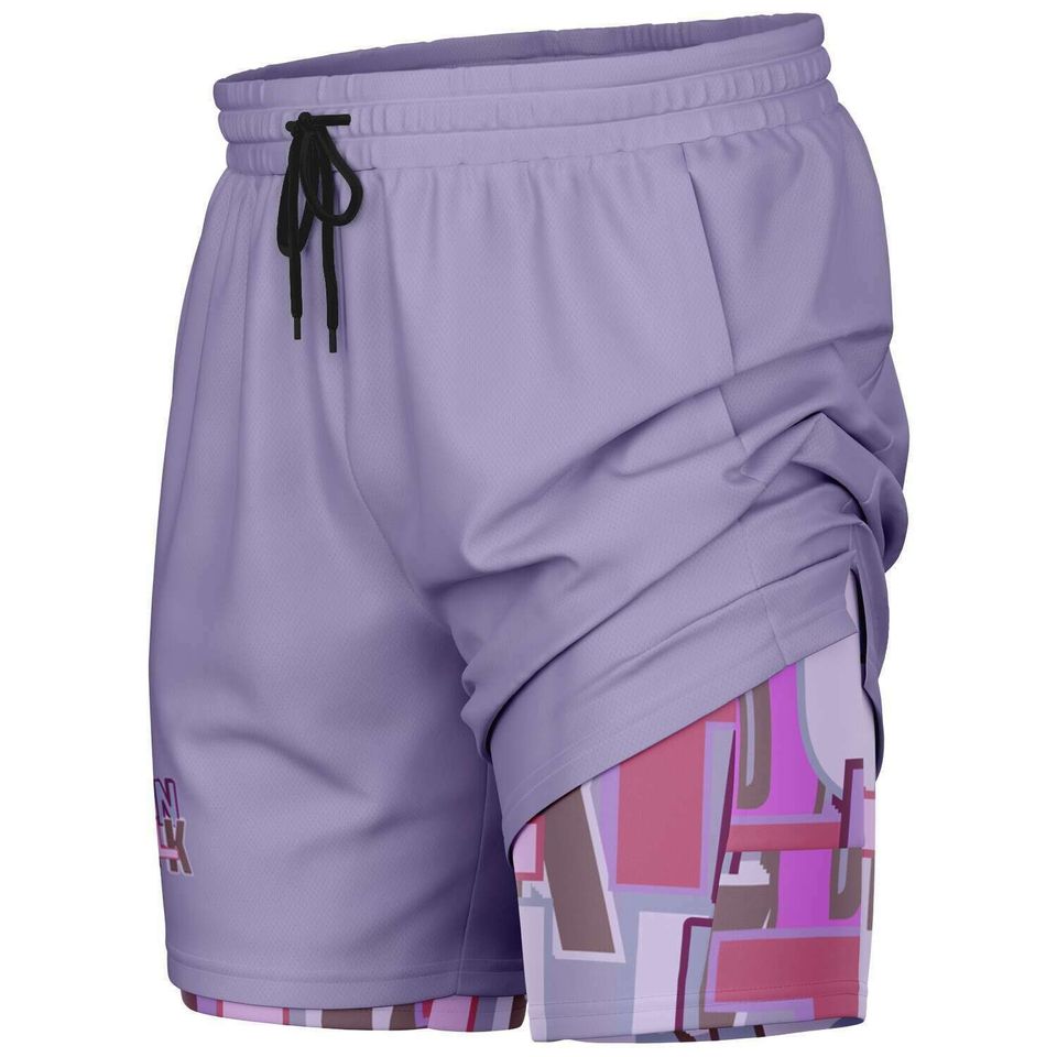 Basketball Premium Shorts - Purple Athletic Shorts Workout Shorts, Track Training Shorts, Great Basketball Gift -"Zone" by Duntalk