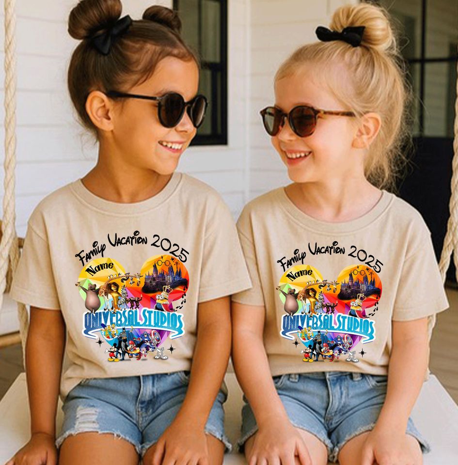 Custom Universal Studios Family Shirts, Matching Vacation Tees