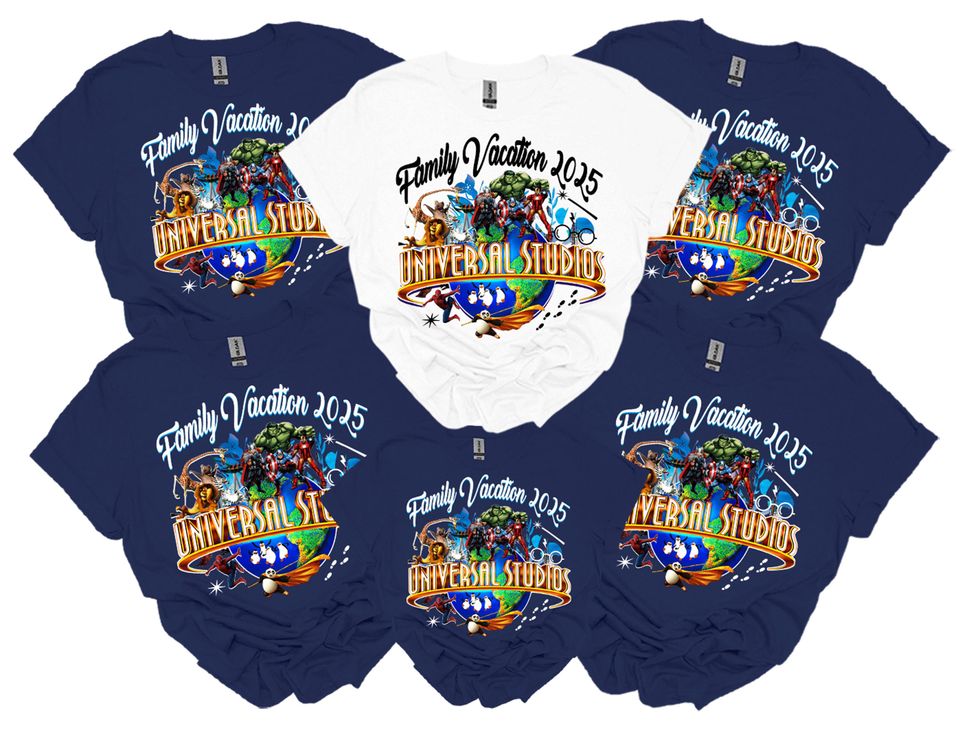 Custom Universal Studios Family Vacation Shirts: Matching Family Trip Tees