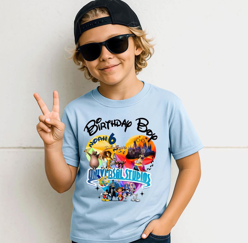 Custom Universal Studios Family Birthday Shirts: Matching Vacation Tees