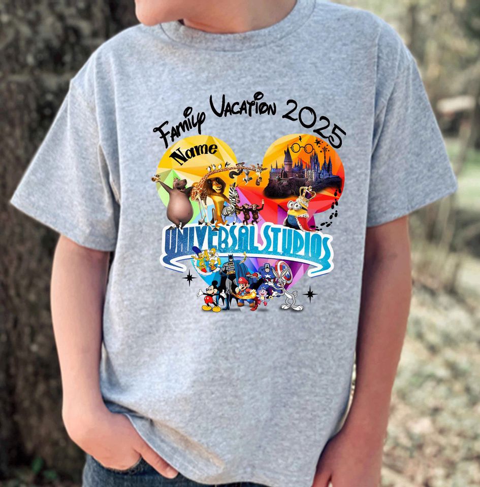 Custom Universal Studios Family Shirts, Matching Vacation Tees